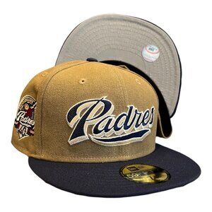 New Era San Diego Padres Canvas Crown 59FIFTY Fitted Hat 40th Season Patch